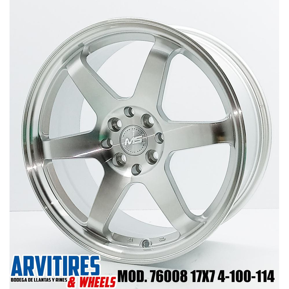 RIN 17X7 5 4-100/113 SILVER MF LIP MOD 76008F