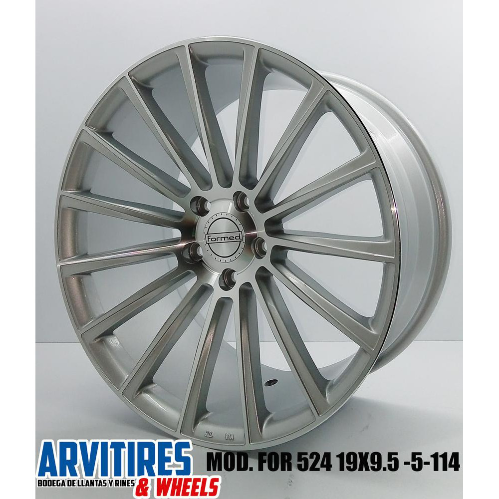 RIN 19X8 5 5-114 3 SILVER MACHINED FACE MD FOR-524
