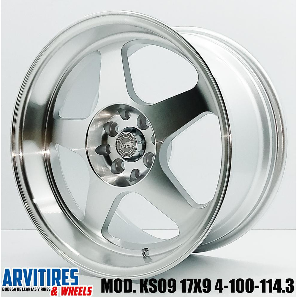 RIN 17X9 4-100/114 SILVER MF AND LIP MOD KS092R