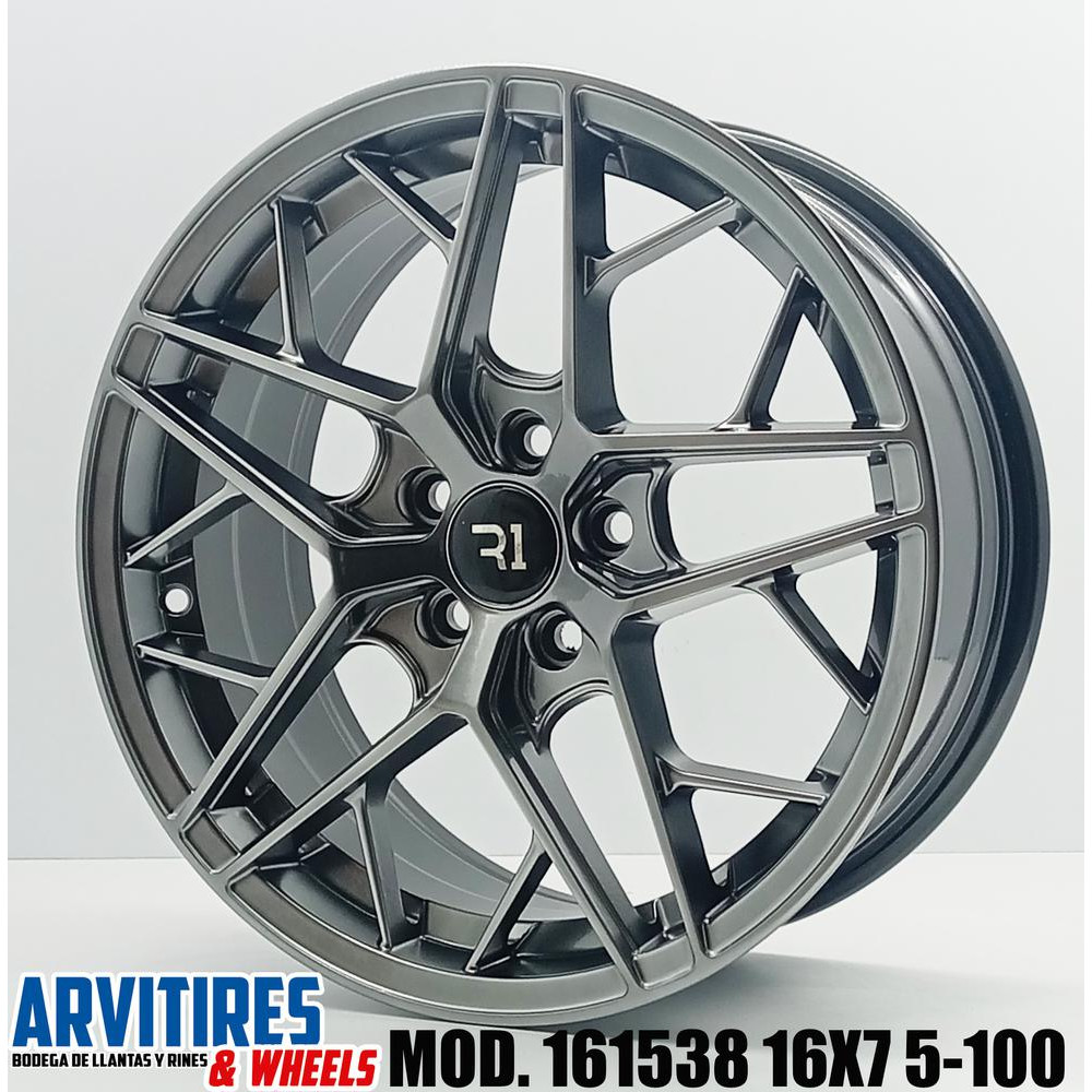 RIN 16X7 5-100 R1 HYPER BLACK MOD 161538