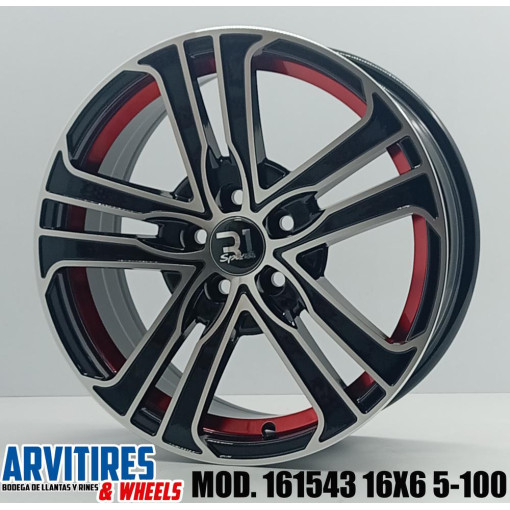 RIN 16X6 5 5-100 R1 BMF RED UNDERCUT MOD 161543