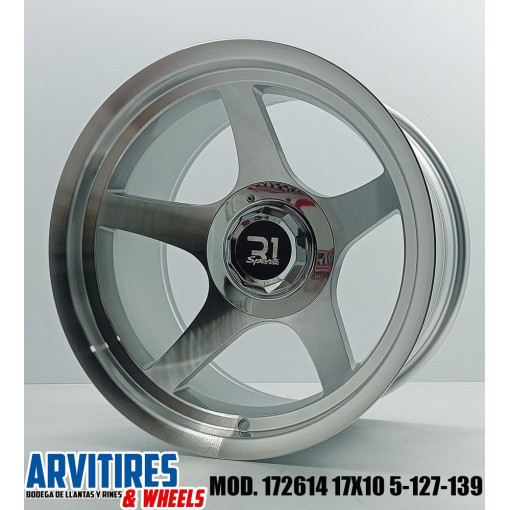 RIN 17X10 5-127/139 7 R1 SILVER MF LIP MOD  172614