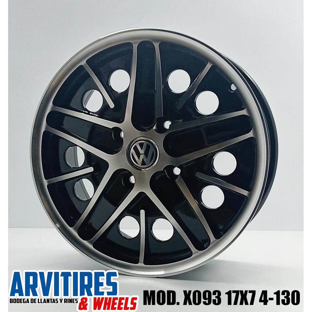 RIN 17X7 4-130 BLACK MACHINE FACE MOD X093